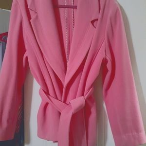 Vintage Pink Austin Reed wrap coat